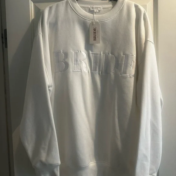 White 'Bride' Sweatshirt Six Stories - Picture 2 of 3